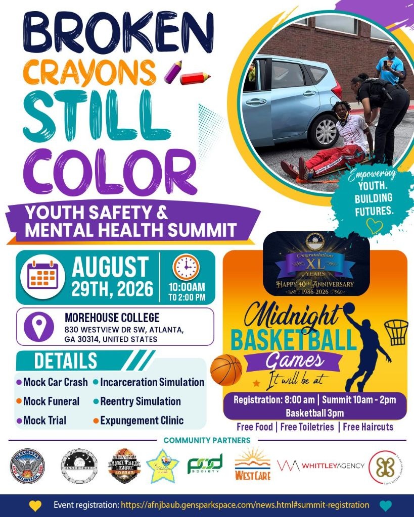 Broken Crayons Still Color — Youth Safety & Mental Health Summit on August 29, 2026 at Morehouse College